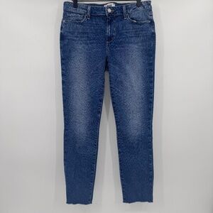 Paige Jeans Women 30 Blue Skyline Ankle Peg Mid Rise Stretch Denim Skinny Medium